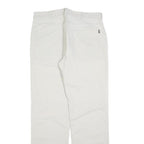 ESPRIT Womens Cotton Blend White Regular Fit Straight Leg Trousers W36 L34