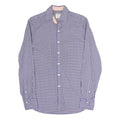 BOGGI Mens Blue Check Shirt S Cotton Blend Casual Button Down