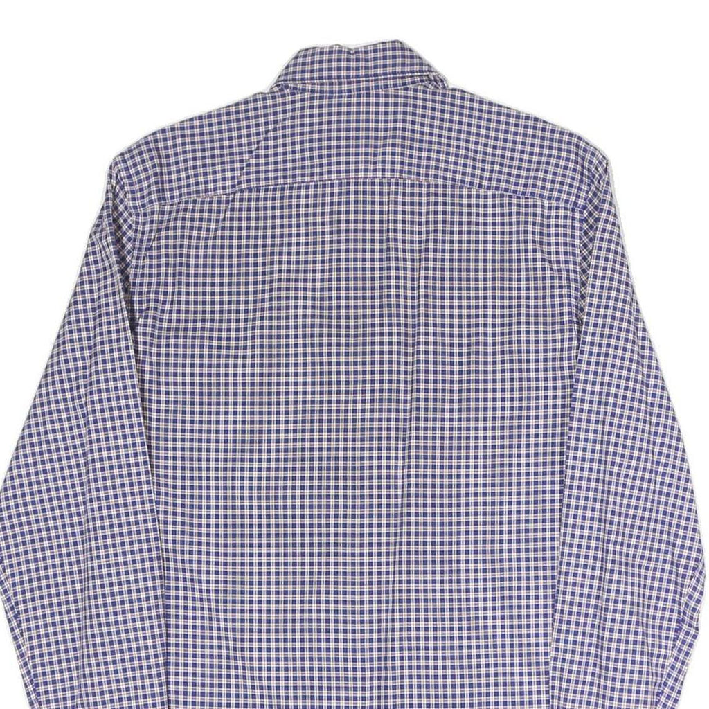 BOGGI Mens Blue Check Shirt S Cotton Blend Casual Button Down