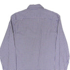 BOGGI Mens Blue Check Shirt S Cotton Blend Casual Button Down