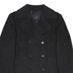 PAUL & SHARK Womens Black Wool Blend Double Breasted Jacket M Wool Classic
