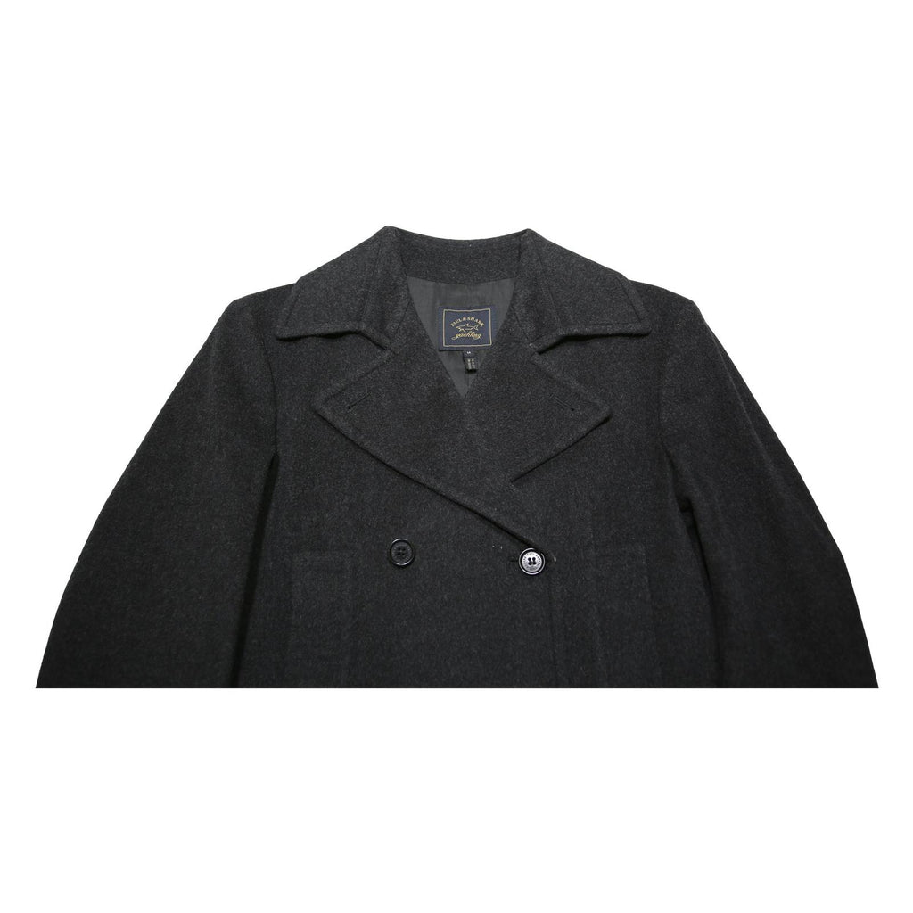 PAUL & SHARK Womens Black Wool Blend Double Breasted Jacket M Wool Classic