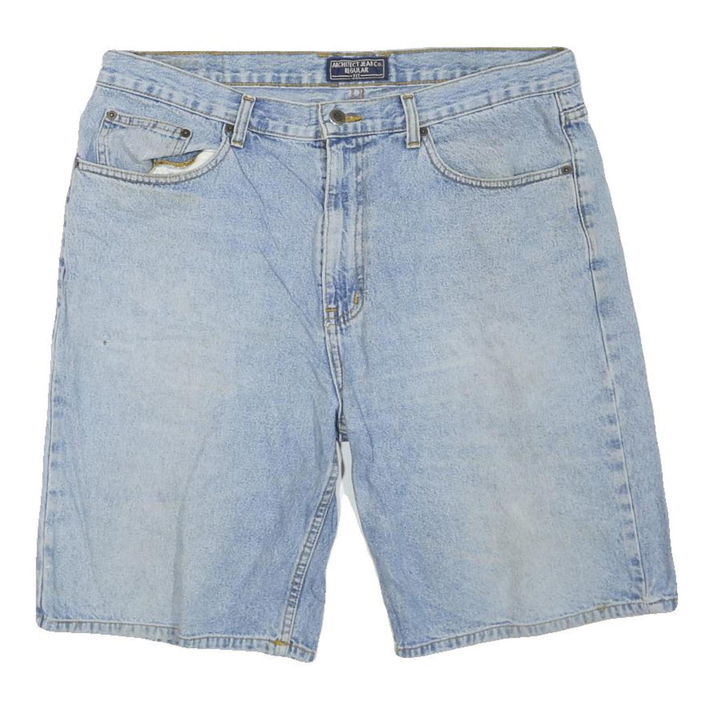 ARCHITECT JEAN CO Mens Shorts Blue Denim Casual L W38 Relaxed Fit Cotton Blend