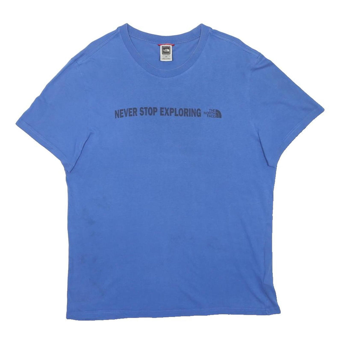 THE NORTH FACE Mens Blue Graphic T-Shirt L Short Sleeve Crew Neck Outdoor Casual