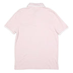 TOMMY HILFIGER Mens Pink Short Sleeve Plain L Polo Shirt Cotton Blend Classic