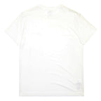 LACOSTE Mens White Crew Neck Short Sleeve T-Shirt M Cotton Blend Classic Logo