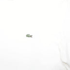 LACOSTE Mens White Crew Neck Short Sleeve T-Shirt M Cotton Blend Classic Logo