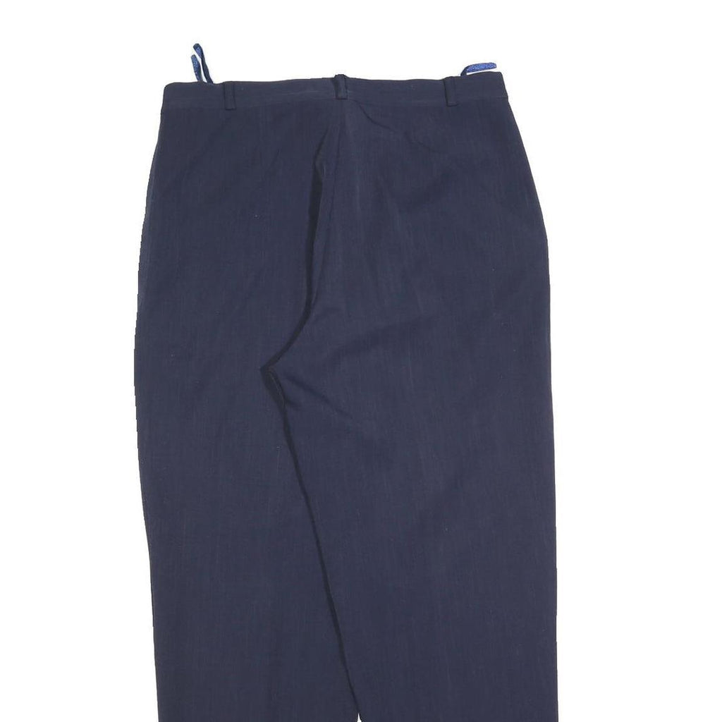 BIAGGINI Womens Navy Blue Regular Fit Trousers W30 L30 Polyester Blend Zip