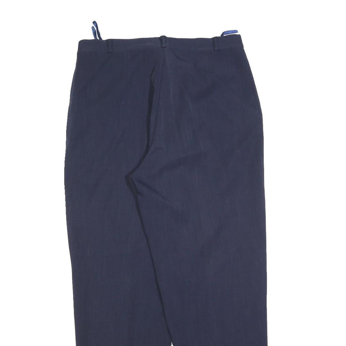 BIAGGINI Womens Navy Blue Regular Fit Trousers W30 L30 Polyester Blend Zip