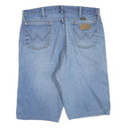 WRANGLER Womens Shorts Blue Denim Casual M W34 Cotton Blend Classic Fit