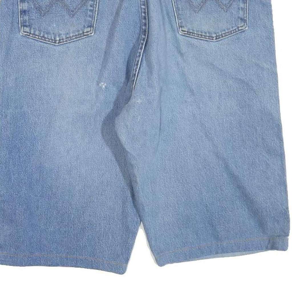 WRANGLER Womens Shorts Blue Denim Casual M W34 Cotton Blend Classic Fit