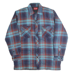 COLEMAN Mens Blue & Maroon Check Shirt M Long Sleeve Cotton Blend Casual