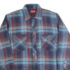 COLEMAN Mens Blue & Maroon Check Shirt M Long Sleeve Cotton Blend Casual