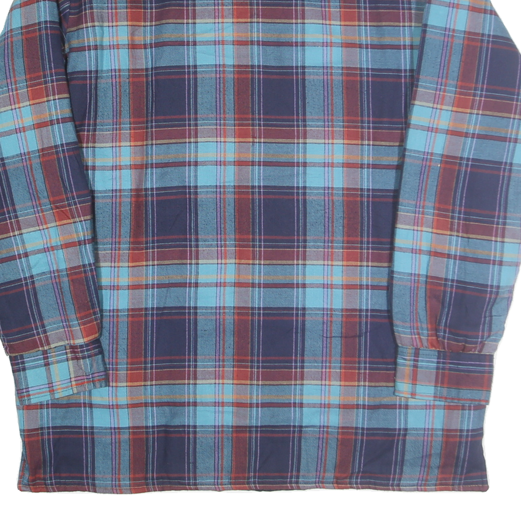 COLEMAN Mens Blue & Maroon Check Shirt M Long Sleeve Cotton Blend Casual