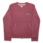 REEBOK Womens Maroon Sweatshirt Crew Neck L Cotton Blend Pullover Casual