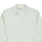 COLUMBIA Womens Green & White Check Long Sleeve Shirt L Outdoor Casual Cotton