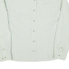 COLUMBIA Womens Green & White Check Long Sleeve Shirt L Outdoor Casual Cotton