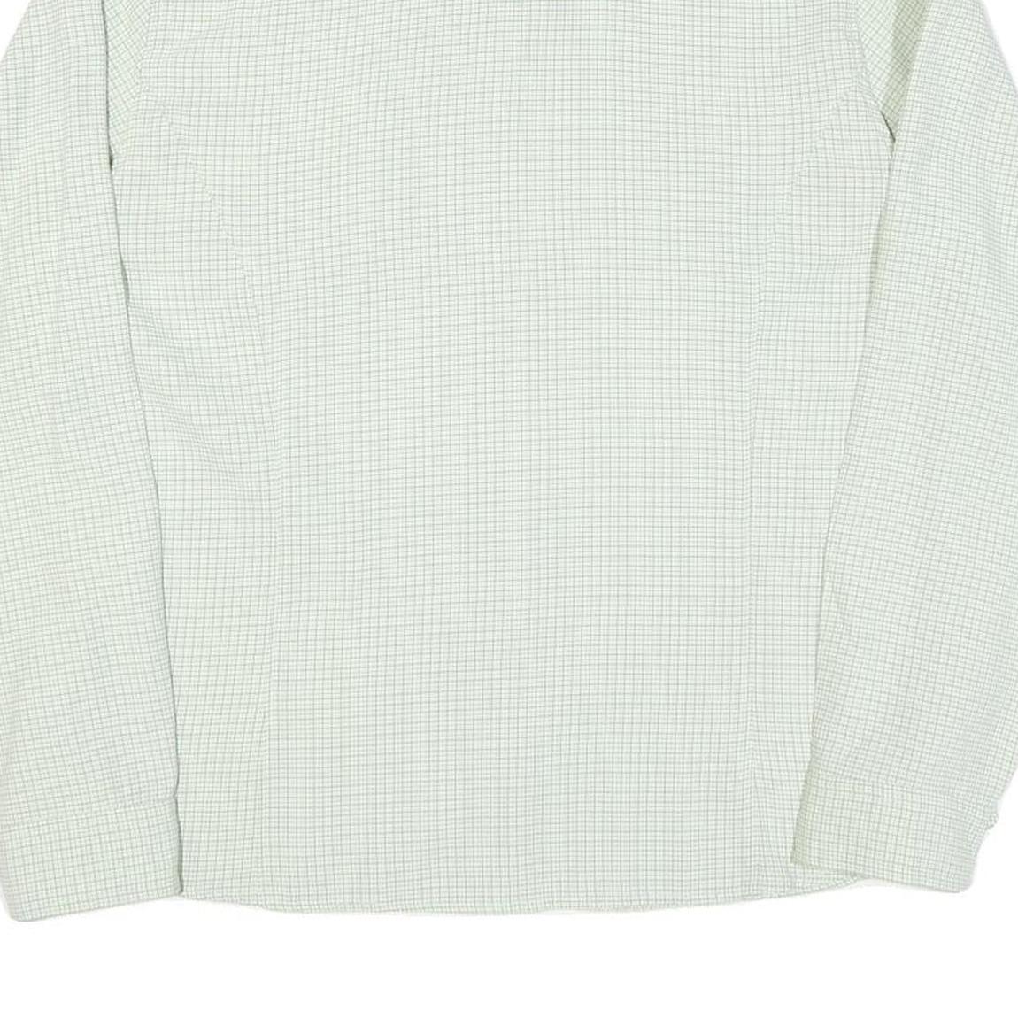 COLUMBIA Womens Green & White Check Long Sleeve Shirt L Outdoor Casual Cotton