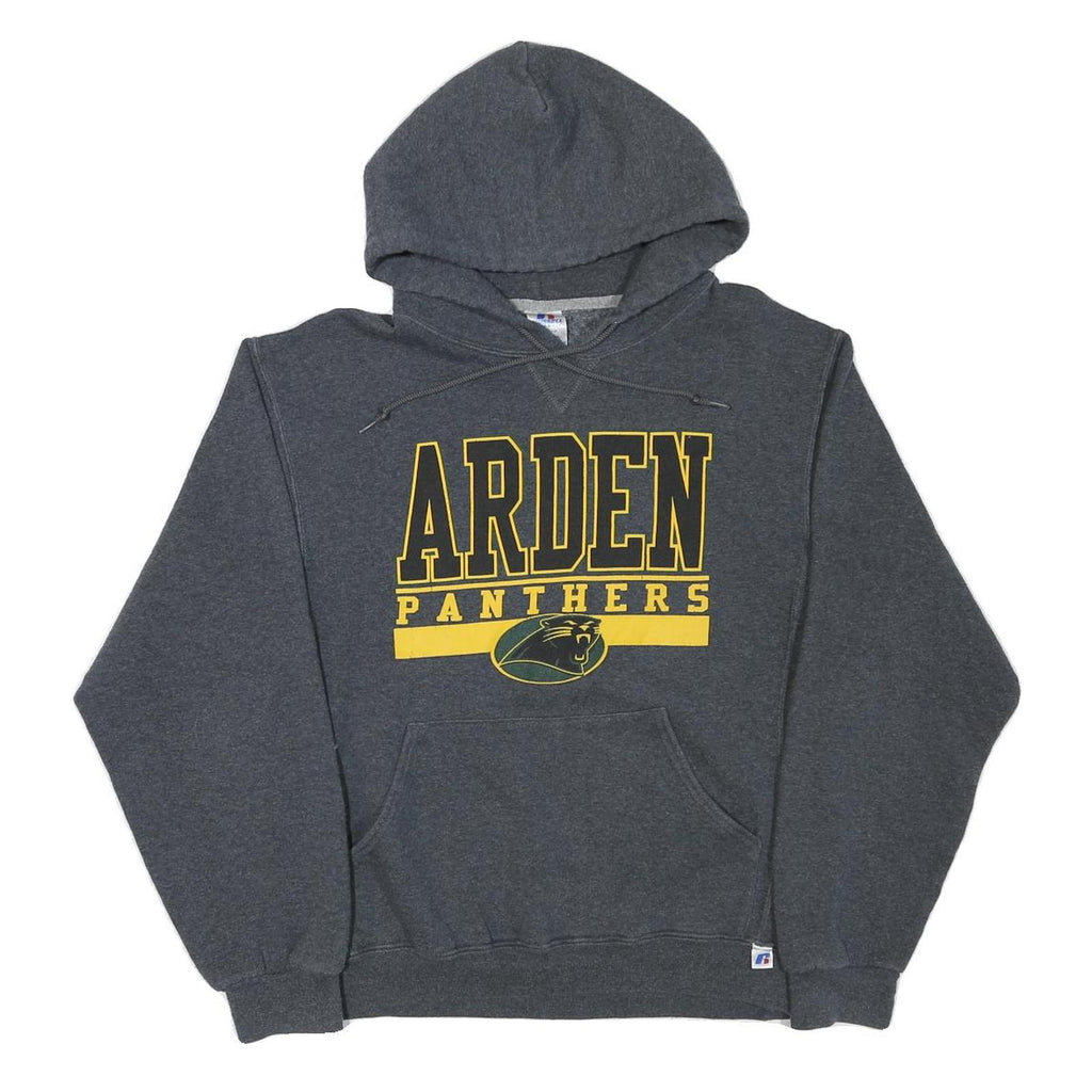 RUSSELL ATHLETIC Mens Grey Arden Panthers Pullover Hoodie S Cotton Blend Casual
