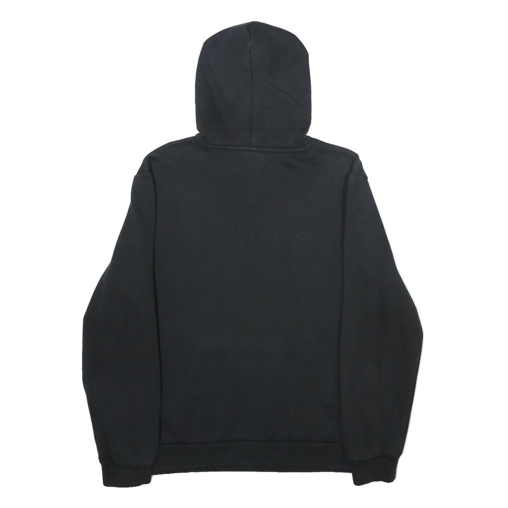 PUMA Mens Black Hoodie M Cotton Blend Pullover Hooded Sweatshirt Logo Print