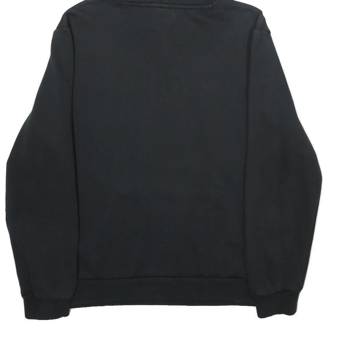 PUMA Mens Black Hoodie M Cotton Blend Pullover Hooded Sweatshirt Logo Print