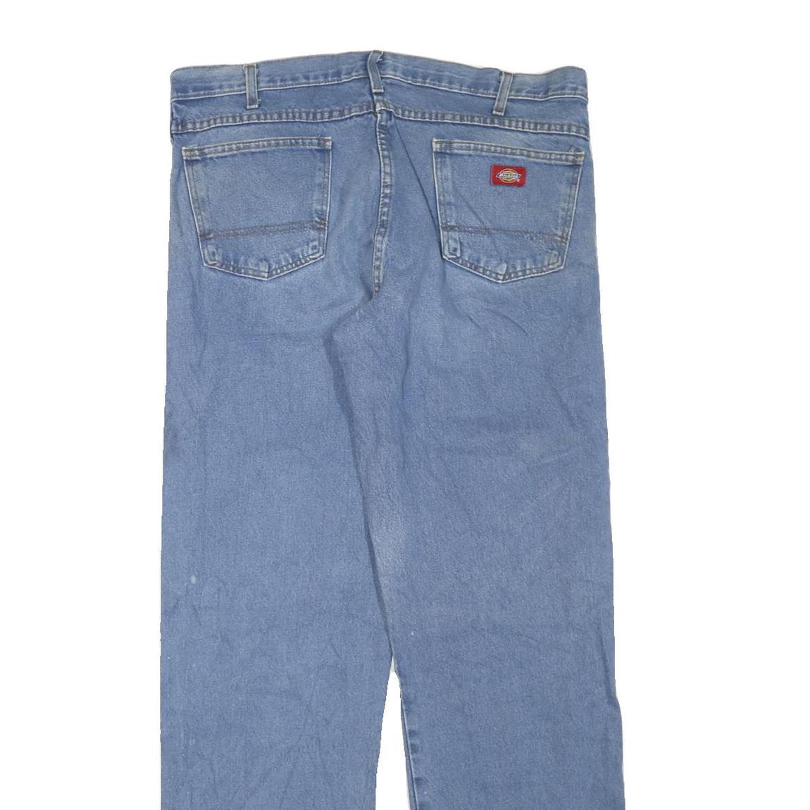 DICKIES Mens Jeans Blue Regular Straight Denim Medium W38 L34 Classic Fit