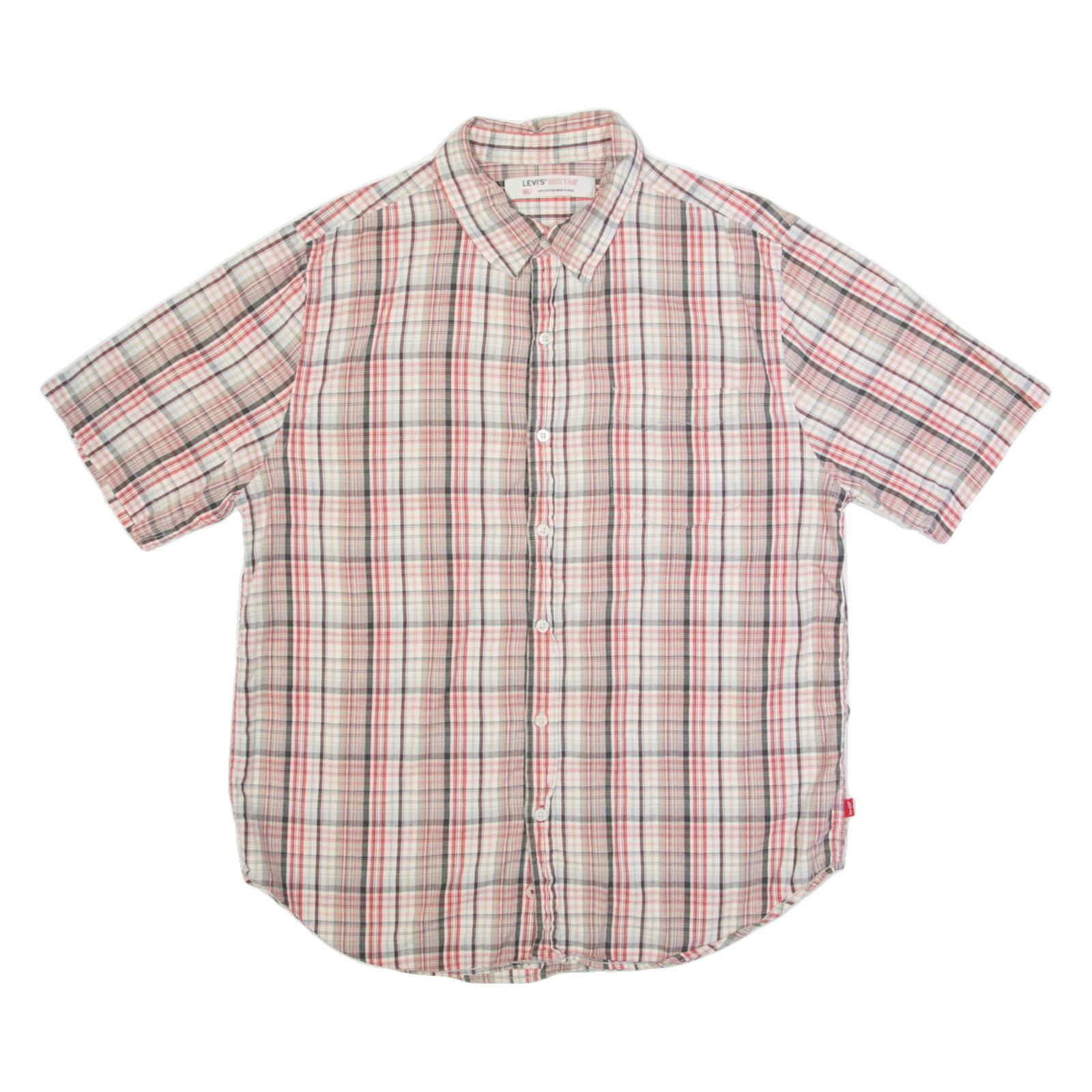 LEVI'S Mens Shirt Red Plaid XL