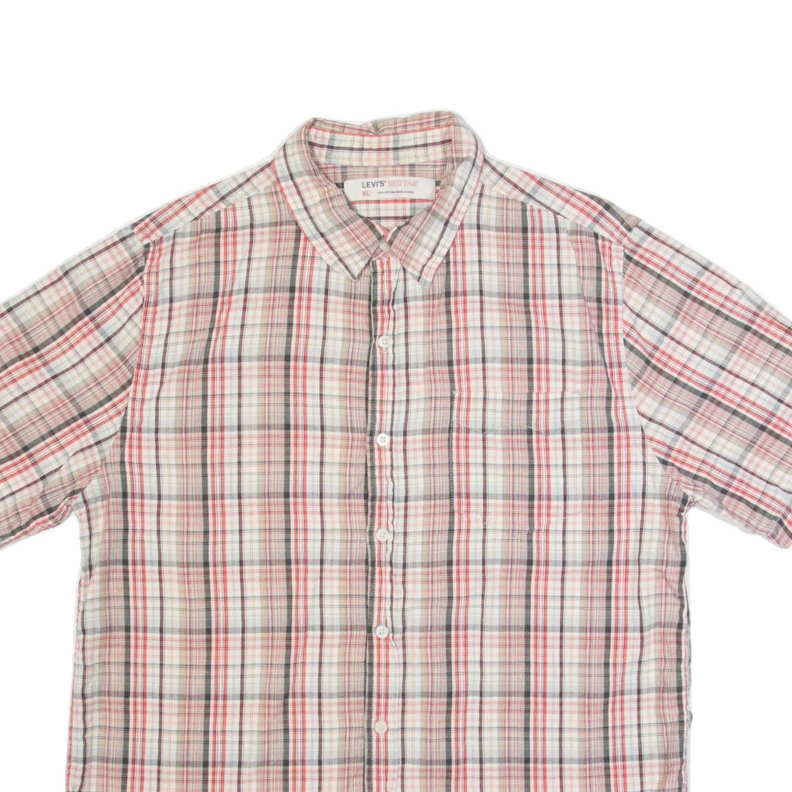 LEVI'S Mens Shirt Red Plaid XL