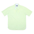 TOMMY HILFIGER Mens Green Plain Cotton Shirt M Casual Summer Short Sleeve