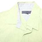 TOMMY HILFIGER Mens Green Plain Cotton Shirt M Casual Summer Short Sleeve