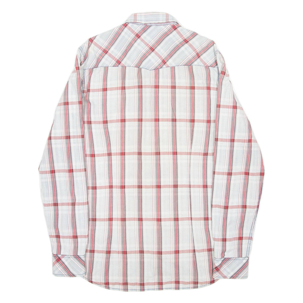 LEE Mens Shirt Red Check Long Sleeve L