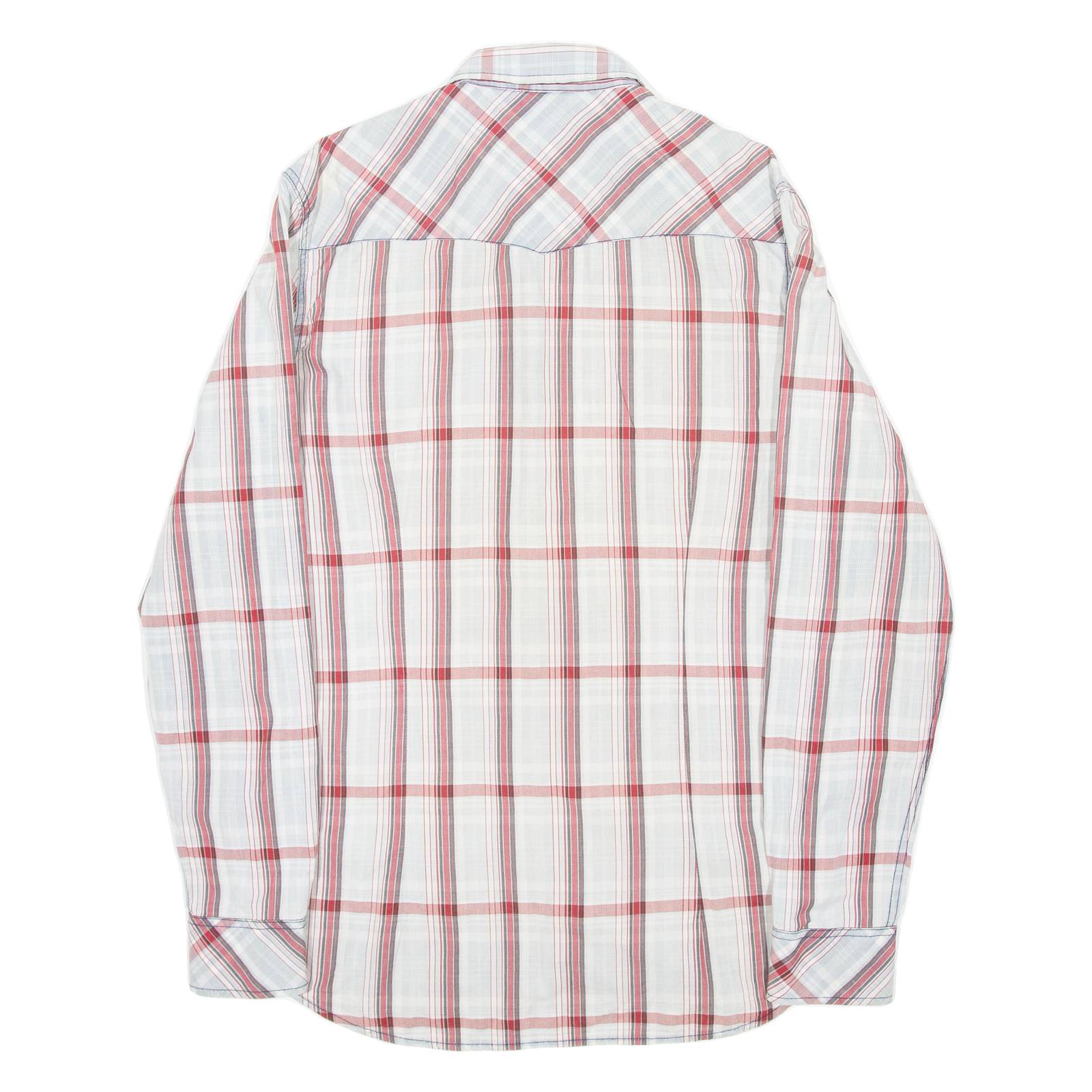 LEE Mens Shirt Red Check Long Sleeve L