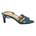 BALLY Womens Blue Synthetic Strappy Heels UK 3.5 Elegant Stylish Summer