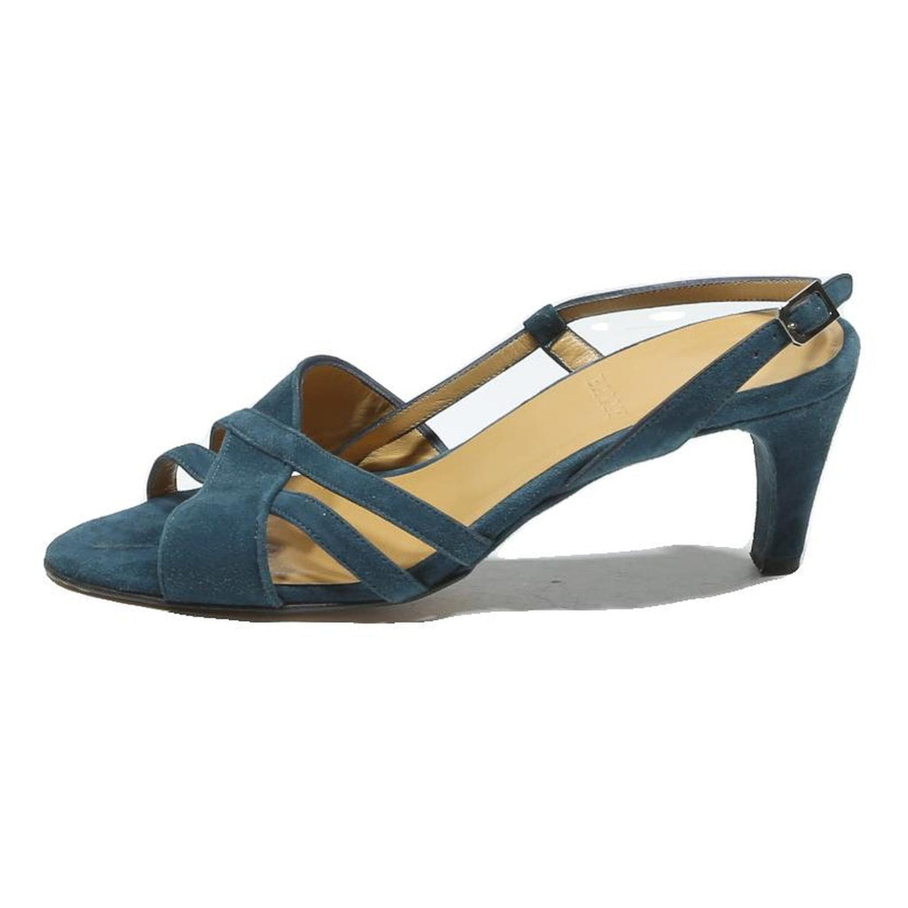 BALLY Womens Blue Synthetic Strappy Heels UK 3.5 Elegant Stylish Summer