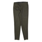 ZARA Womens Slim Olive Green Polyester Blend Slim Tapered Trousers W26 L26