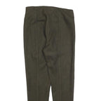 ZARA Womens Slim Olive Green Polyester Blend Slim Tapered Trousers W26 L26