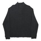 POLO RALPH LAUREN Mens Black Patterned Jumper Half Zip Crew Neck Basic Knit L