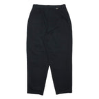 LEE Womens Black Cotton Relaxed Straight Leg Trousers W28 L26 Casual Zip Closure