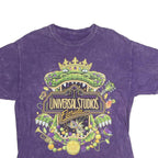 UNIVERSAL STUDIO Mens Purple Universal Studios Florida Graphic T-Shirt M Crew