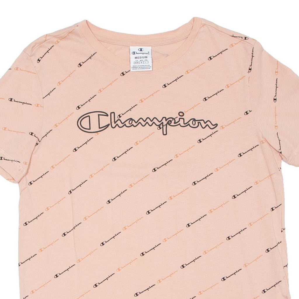CHAMPION Womens T-Shirt Pink M