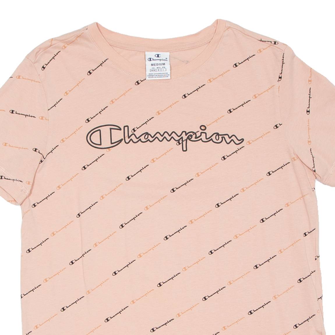 CHAMPION Womens T-Shirt Pink M