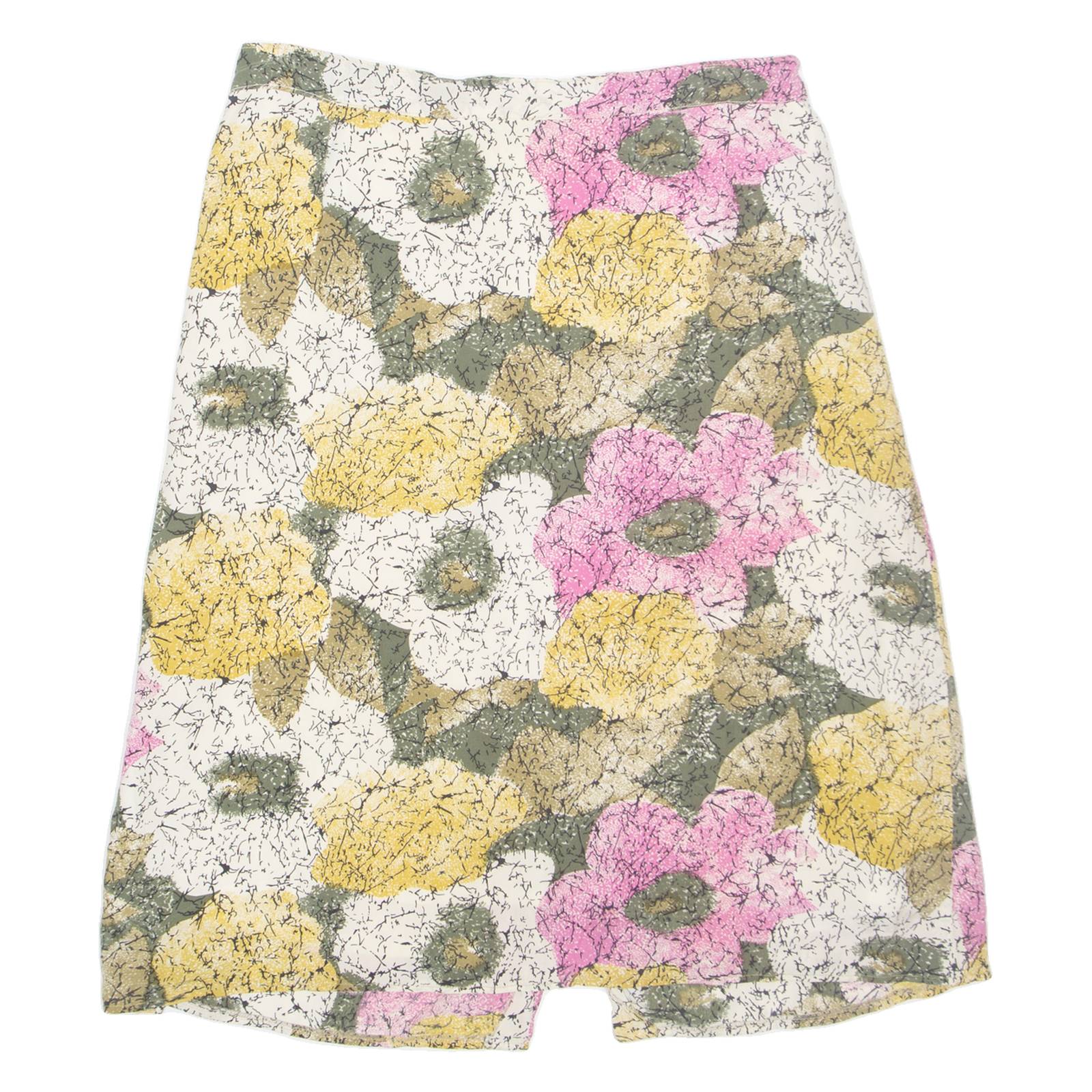 Womens Straight Skirt Pink Midi Floral M