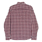 TIMBERLAND Mens Red Blue White Check Shirt M Button-Down Collar Casual Cotton