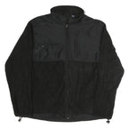 CHAPS Womens Black Polyester Zip Jacket XL Fleece Outdoor Casual Warm