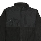 CHAPS Womens Black Polyester Zip Jacket XL Fleece Outdoor Casual Warm