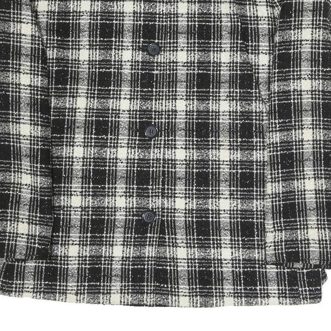 PRESTON & YORK Womens Black & White Check Coach Jacket UK 16 Polyester Blend