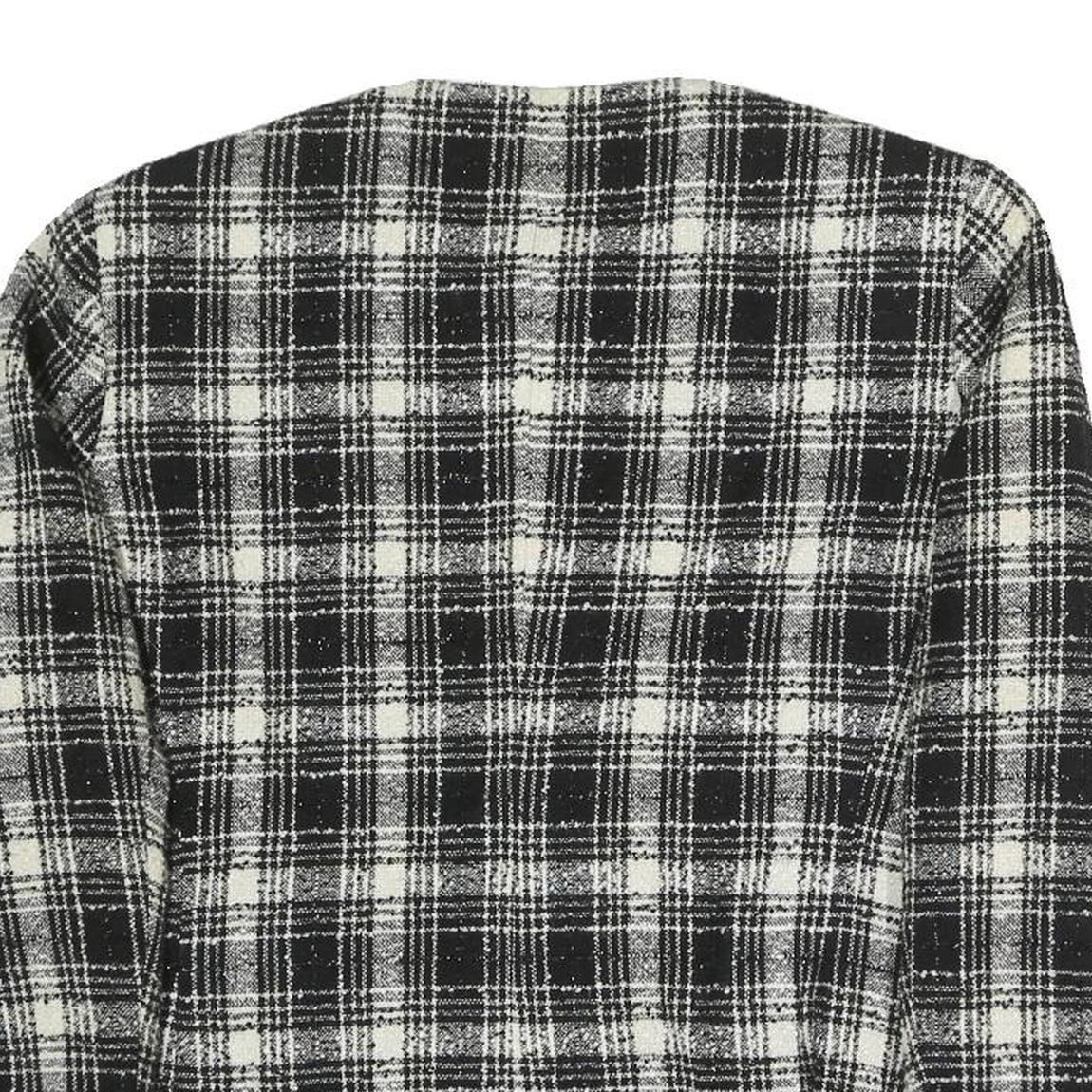 PRESTON & YORK Womens Black & White Check Coach Jacket UK 16 Polyester Blend