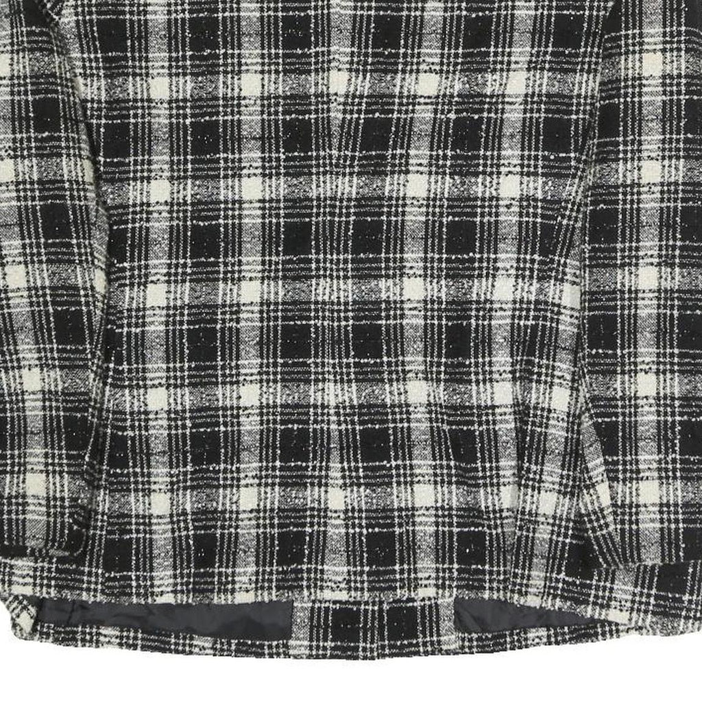 PRESTON & YORK Womens Black & White Check Coach Jacket UK 16 Polyester Blend
