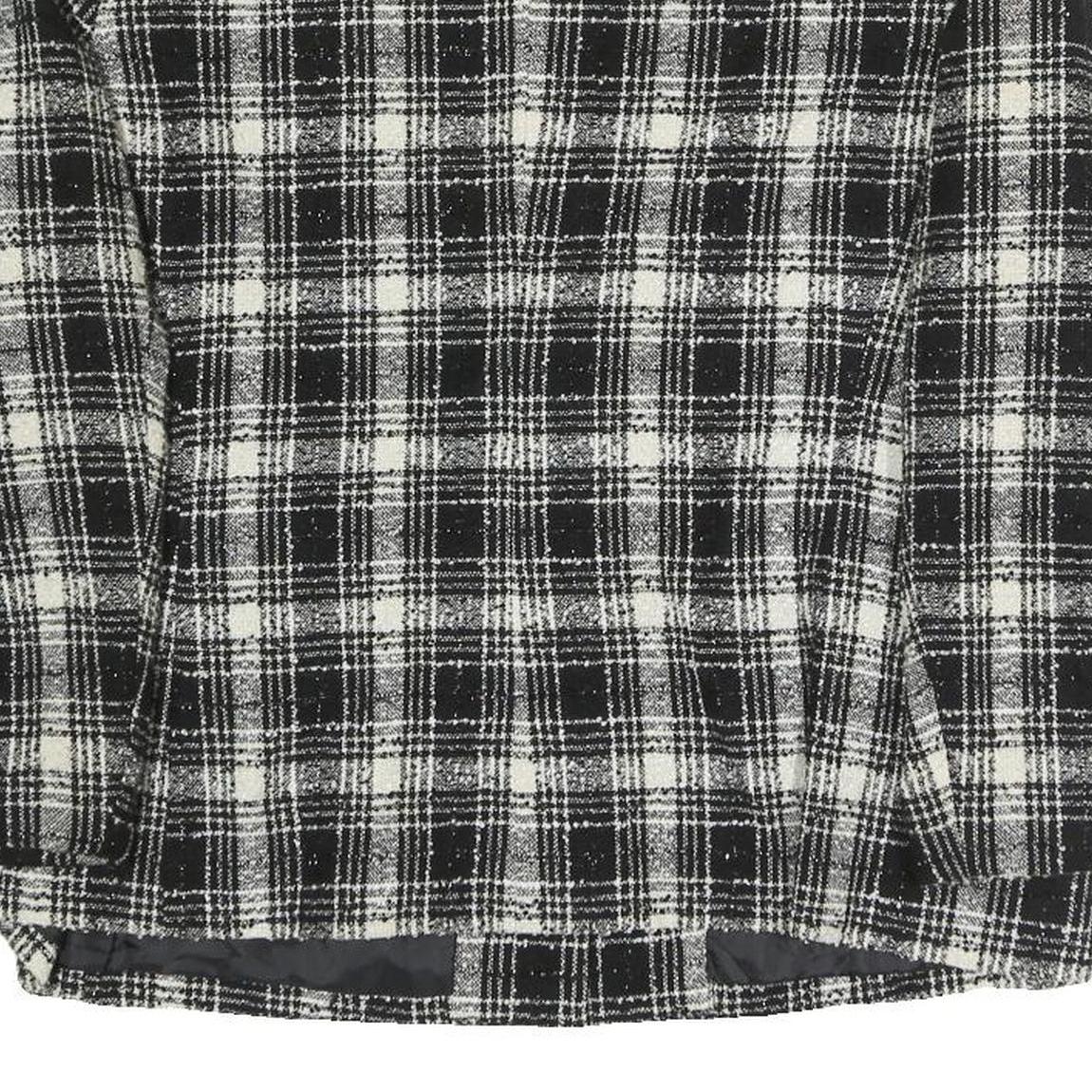 PRESTON & YORK Womens Black & White Check Coach Jacket UK 16 Polyester Blend