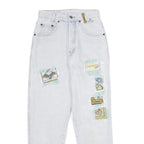 CENTER Womens Jeans Classic Cotton Light W24 L28 Patchwork Casual Denim